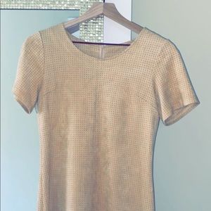 ethereal tan suede dress